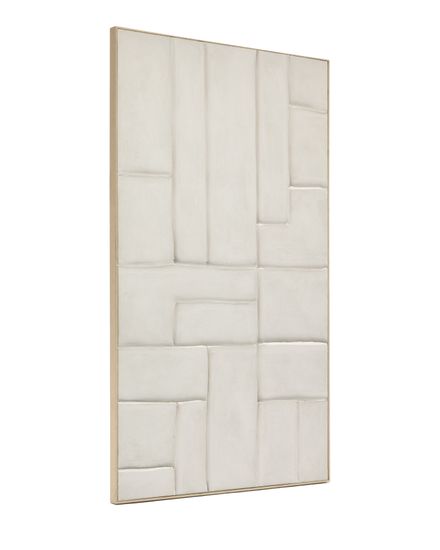 Klis Картина из белого льна с геометрическими фигурами, 120 х 200