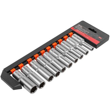 Набор головок глубоких 10пр., 1/2''(8, 10-17, 19мм),на пластиковом держателе Baum Auto##BaumAuto BM-4103-5