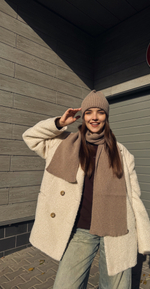 Комплект шапка и шарф модель 012