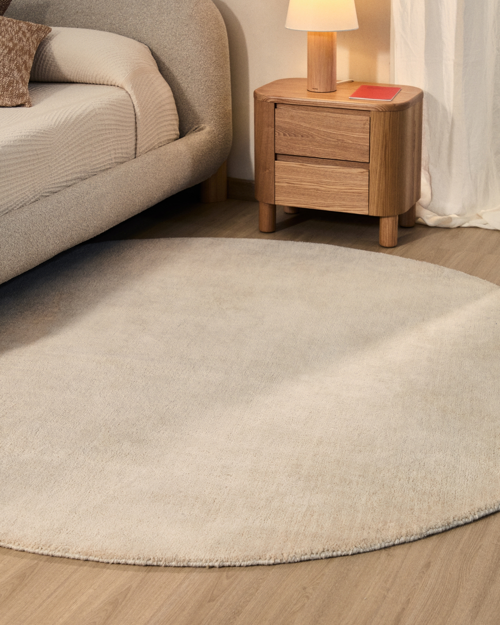 Empuries Круглый белый ковер Ø200 см