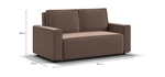 Диван Норд двухместный Велюр Монолит мокко