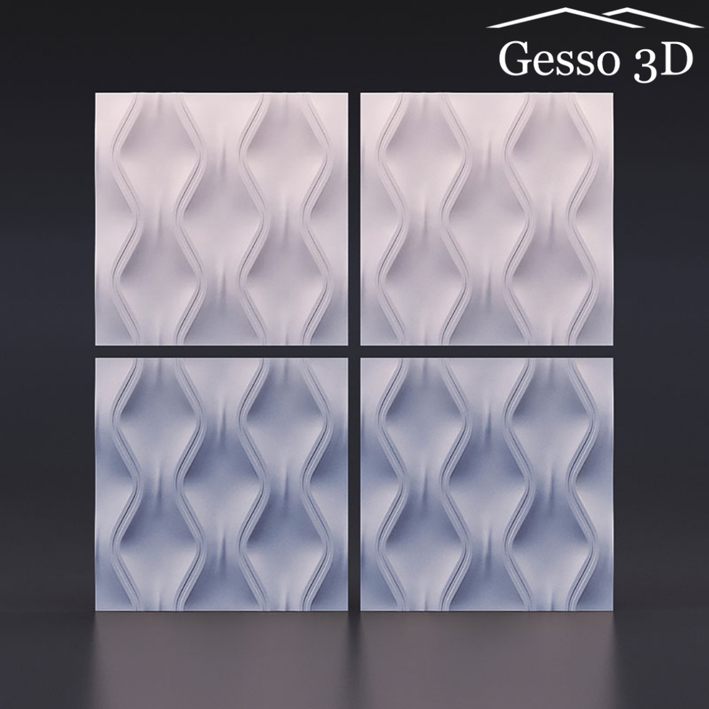 Гипсовая 3D панель Текущий песок