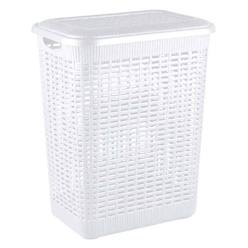 КОРЗИНА ДЛЯ БЕЛЬЯ 30Л, 370Х260Х465 ММ (белый)