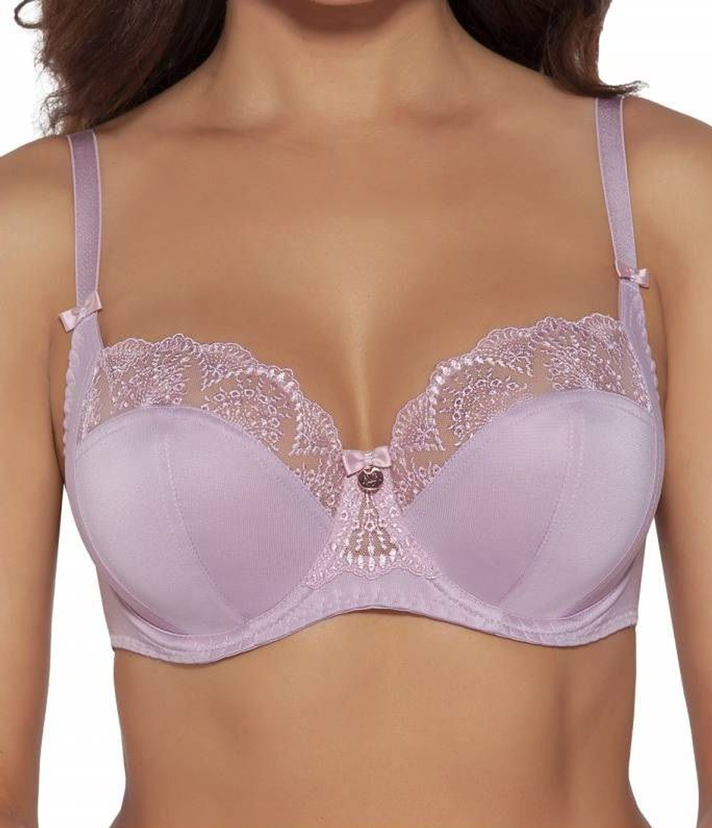 Розовый бюстгальтер с мягкими чашечками +size на косточках (Размер: 75K) (Цвет: розовый)