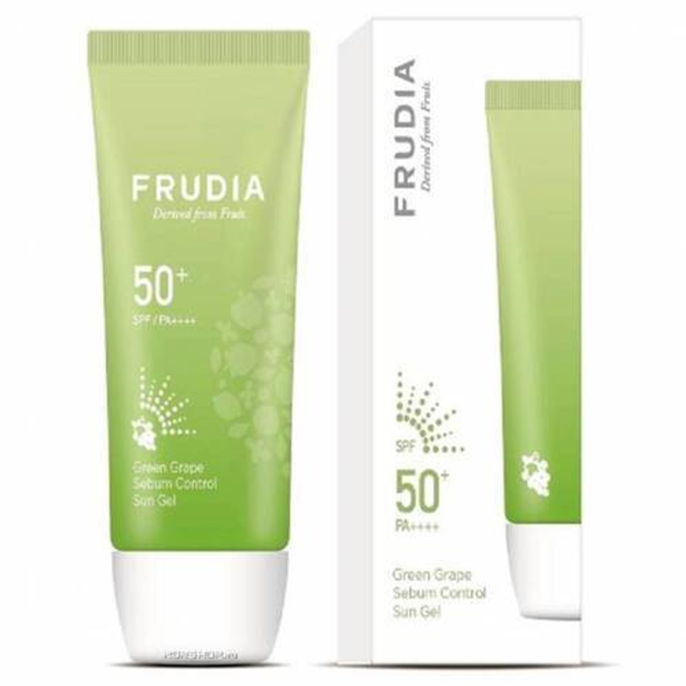 Солнцезащитный гель для жирной и комбинированной кожи Frudia Green Grape Sebum Control Cooling Sun Gel SPF50+/PA ++++