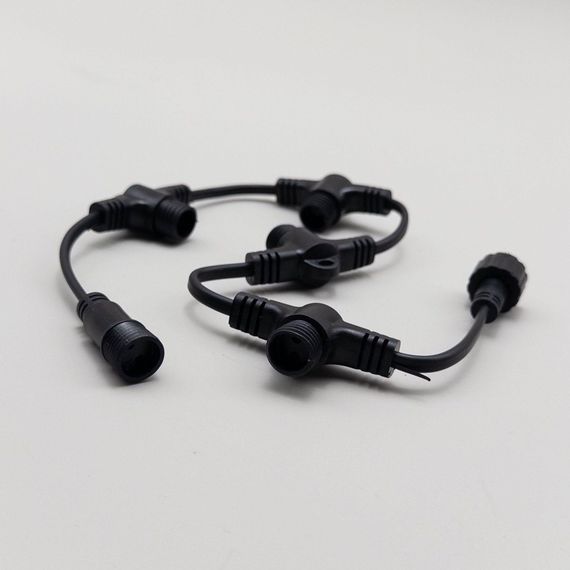 Разветвитель 5-ти лучевой для нитей 24В. без возможности управления, провод черный ПВХ, IP65, LTC (PR15-ST)