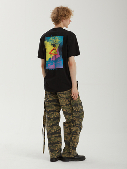 Мужская Футболка Obey Warning Sign