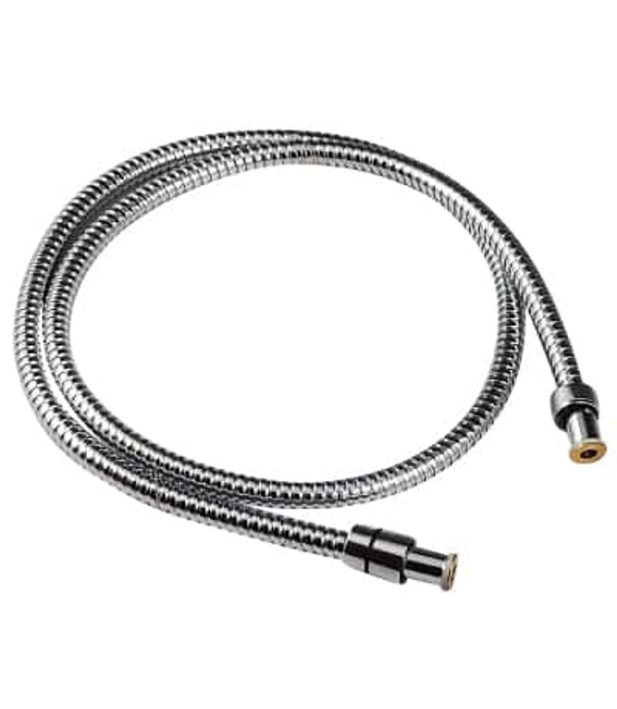 LE8033S Аксессуары Шланг душевой двухзагибный 1,5 м, TURN-F сталь хромированная блистер (к/к 50)