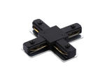 Коннектор Х-образный для однофазного шинопровода Standard 220V GL7172 BK черный 105*105*20
