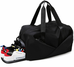 Сумка спортивная дорожная, черная 43*26*30см