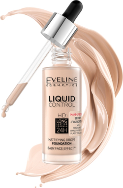 Eveline Cosmetics Liquid Control - Жидкая тональная основа с дозатором, 32 ml