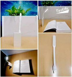 LED лампа для клавиатуры TESTIFIC, Светодиодный USB светильник для ноутбука, USB ночник 2 шт., черный