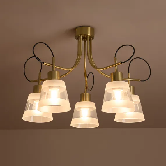 Люстра FR5522PL-05BS Карамель / Caramel E27x5 Freya fr5522pl-05bs