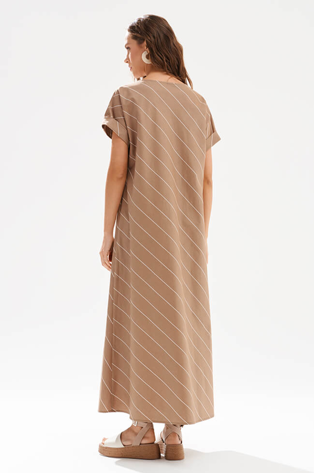 51765 Платье женское (бежево - кофейный)