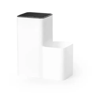 Подставка для ножей и столовых приборов, Бело-черный