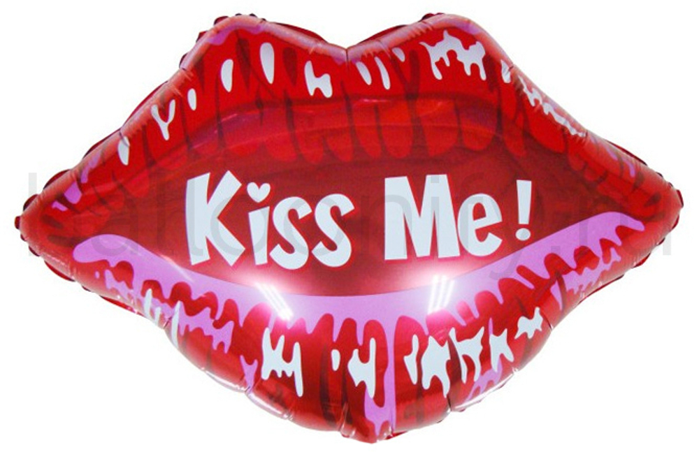 Шар (23''/58 см) Фигура, Губы, Поцелуй меня, 1 шт.