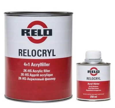 RELO 4+1 2K-HS-Relocryl Грунт акриловый (1+0,25) серый