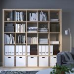 Стеллаж 25 ячеек - IKEA KALLAX, 147х147 см, под беленый дуб, КАЛЛАКС ИКЕА