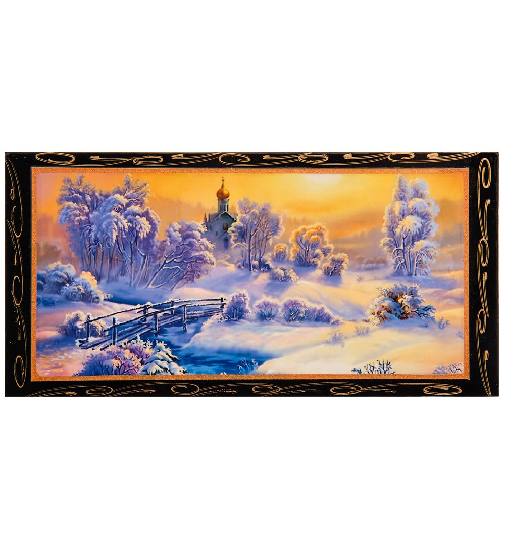 ШК-11/55-I Шкатулка-купюрница в технике декупаж (8х17х4)