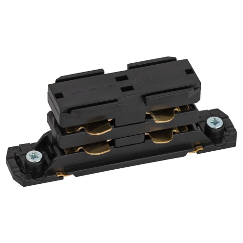 Коннектор для трехфазного шинопровода ЭРА STR-30-B-CN-I типа I прямой внутренний черный | Трехфазный шинопровод и аксессуары
