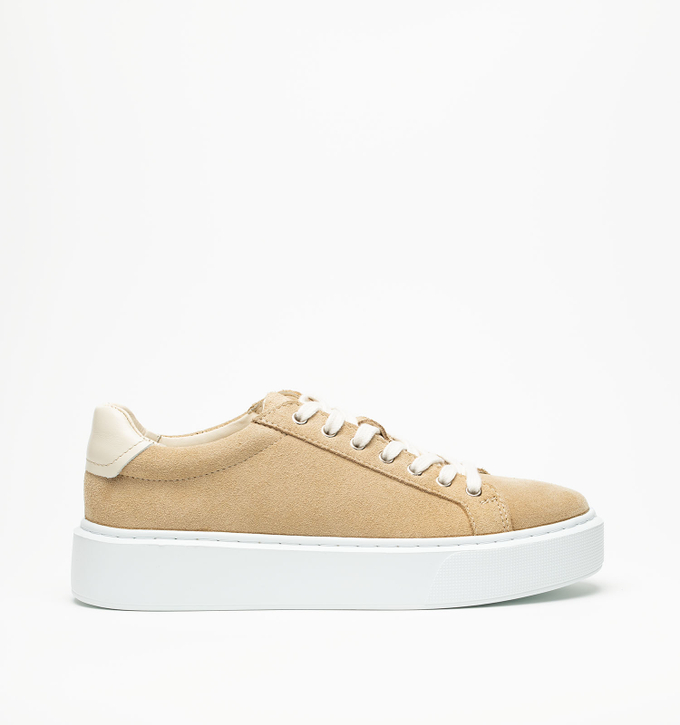 Кеды женские натуральная кожа, бежевые