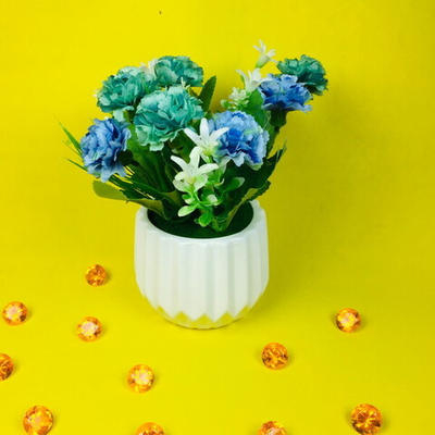 Цветы искусственные в горшочке «Нежный букетик»