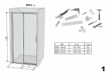 Душевая дверь Ravak Matrix MSD2 110 сатин