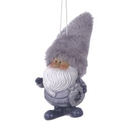 GAEM Фигурка декоративная подвесная "Дед Мороз", L6 W7 H11 см, 2в.