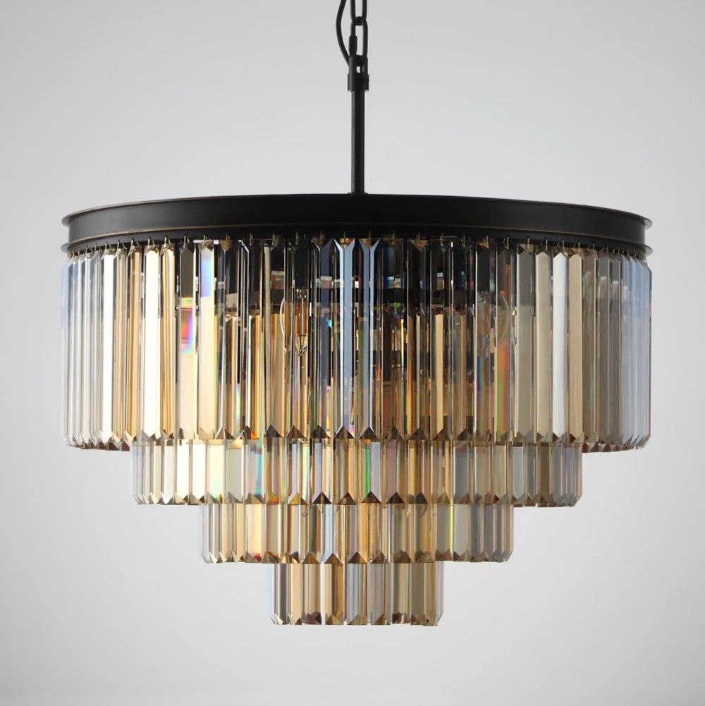 Citilux Мартин CL332142 Люстра хрустальная подвесная Шампань