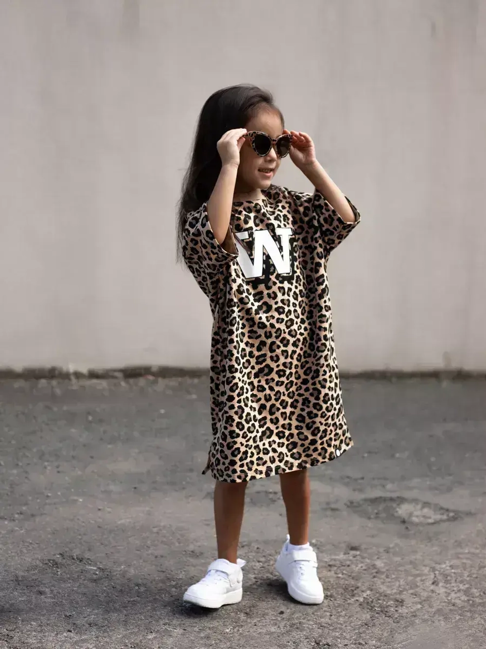 Платье детское трикотажное в садик