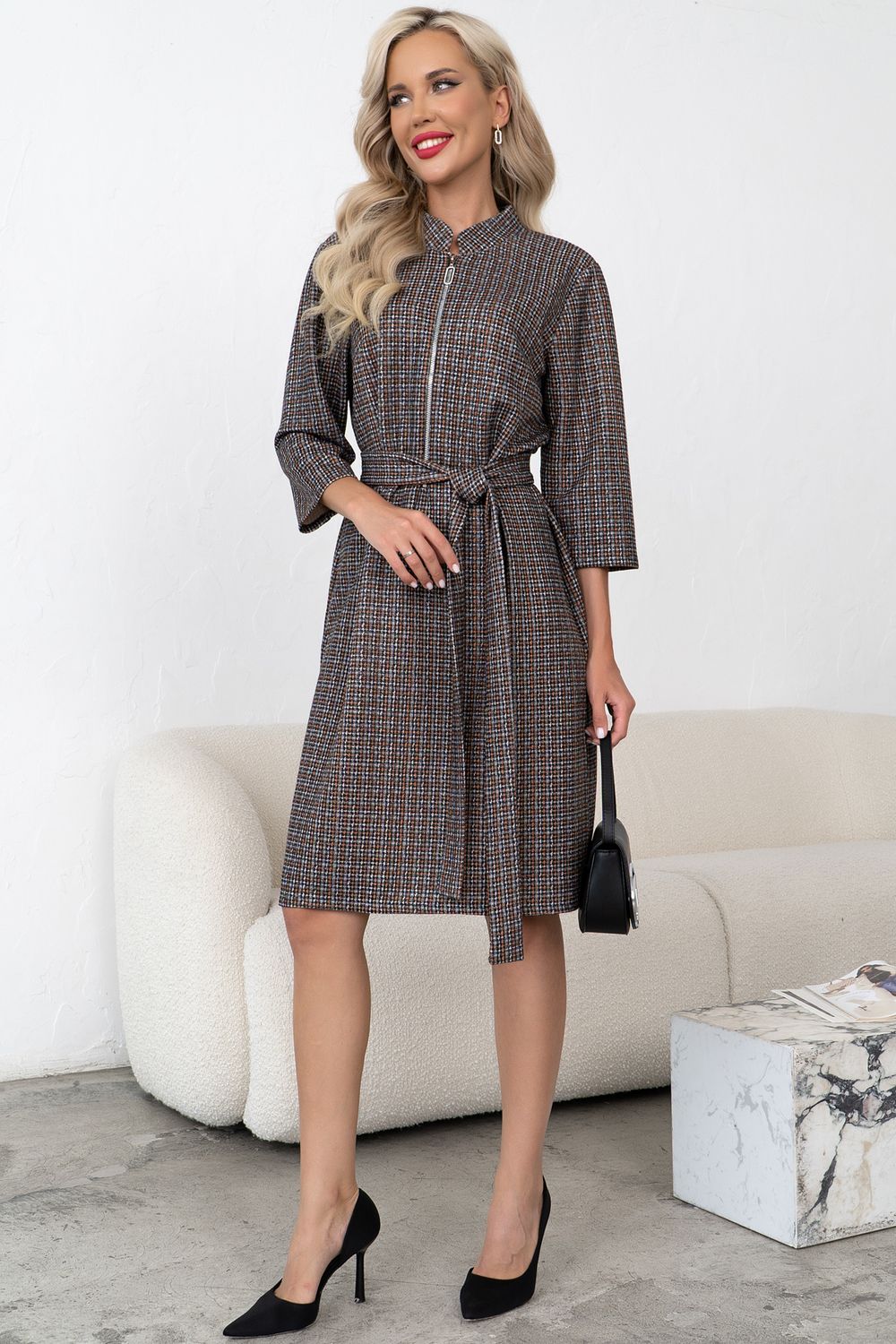 Платье Милана (бежевый/серый) Р11-1248/3 Nikol