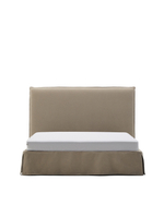 Jaira Кровать коричневого цвета со съемным чехлом для матраса размером 160 х 200