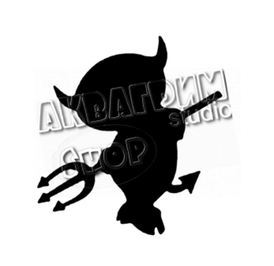 Трафарет для блеск тату "Дьяволенок