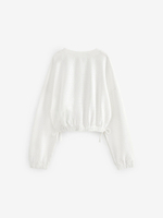 Лонгслив с завязками для девочки Next K88-496, Белый