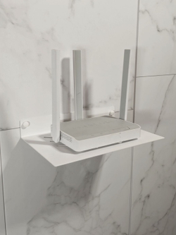 Полка для ТВ приставки, wifi роутера, видеорекордера, игровой консоли, белая