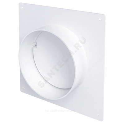 Соединитель круглый D125 с накладной пластиной и обратным клапаном пластик Эра 12,5SKNPO