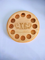 Подставка для яиц и кулича из дерева кедра (менажница)