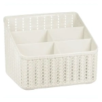 Органайзер ВЯЗАНИЕ 5 секций белый ротанг