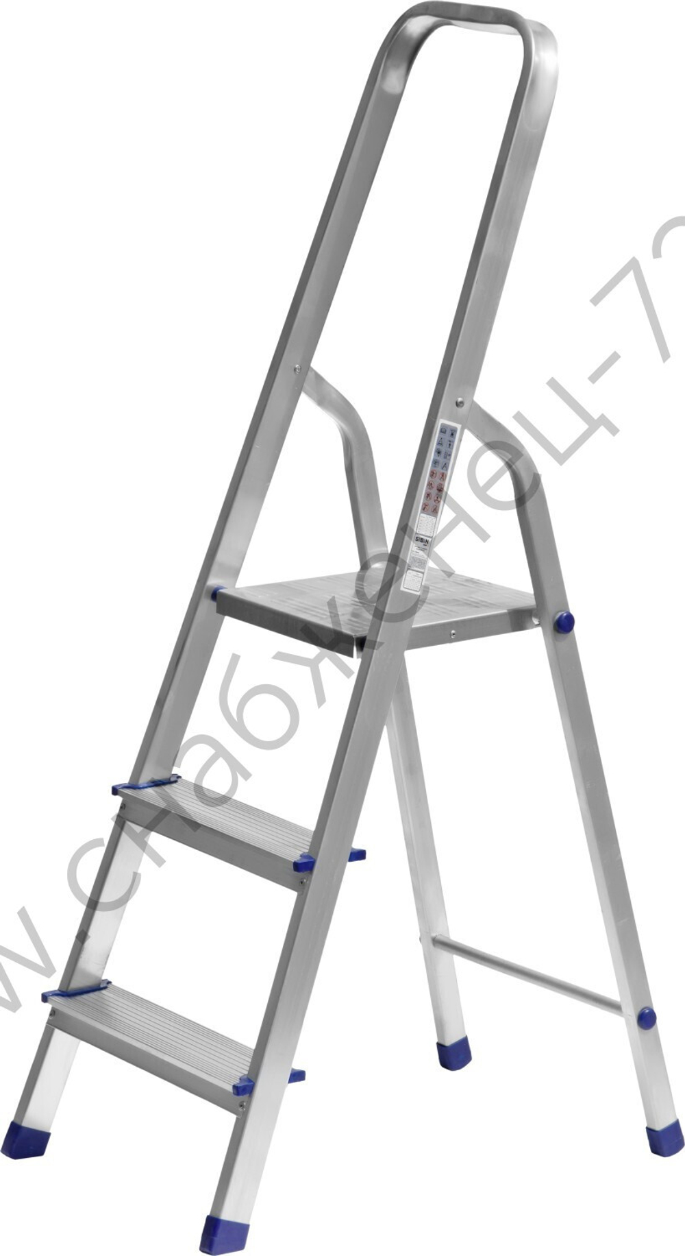 СИБИН 3 ступени, 60 см, алюминиевая стремянка (38801-3)