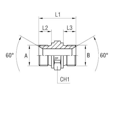 Соединение P BSP 1.1/2 - BSP 2