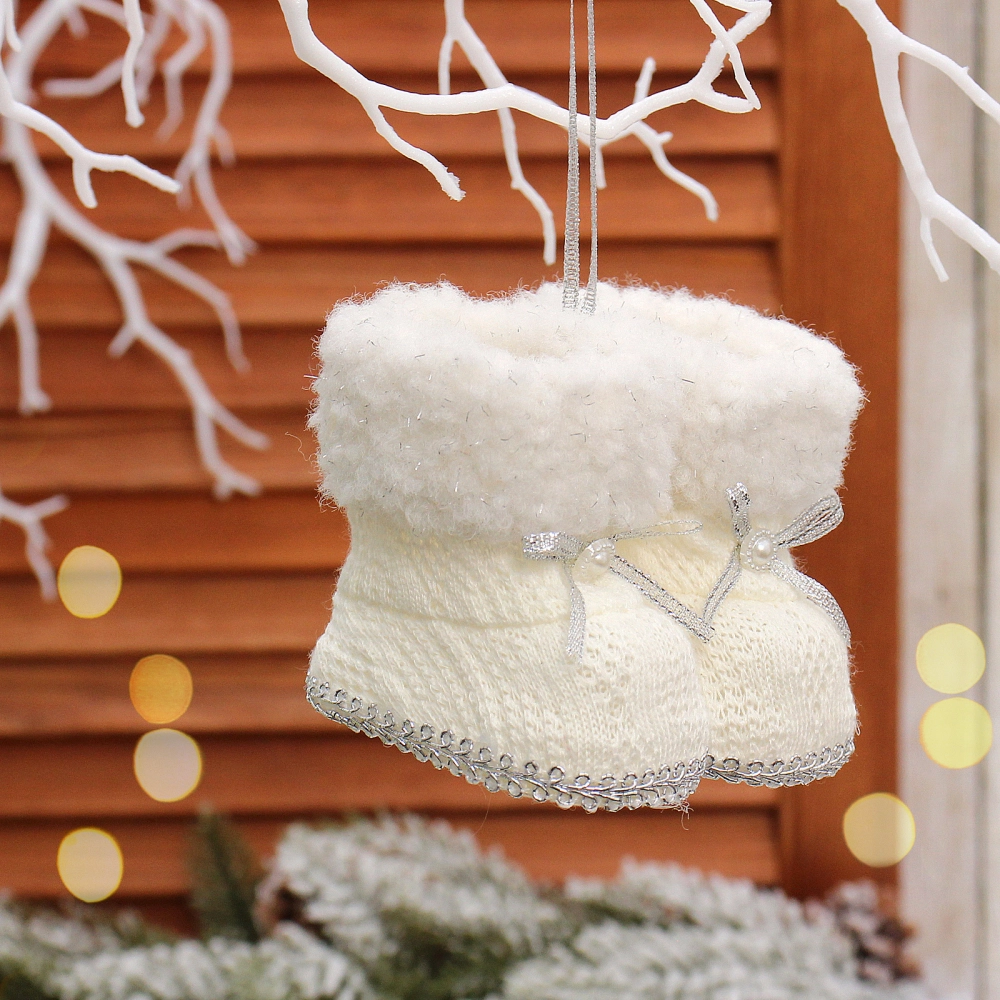 Подвеска «Волшебные ботиночки» 7 см, белый