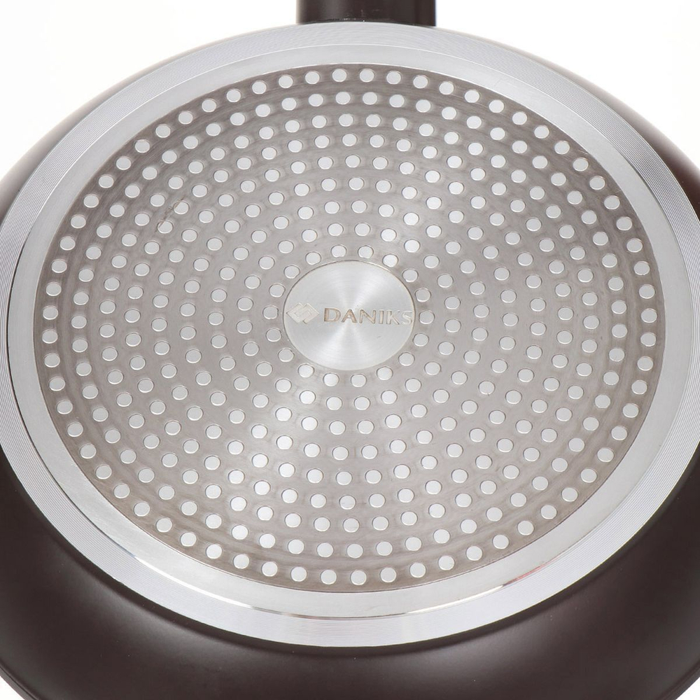 Сковорода алюминий, 28 см, антиприг, Daniks, Ombre, беж-шоколад, FPW-28-SM-AMBR-B, индукц