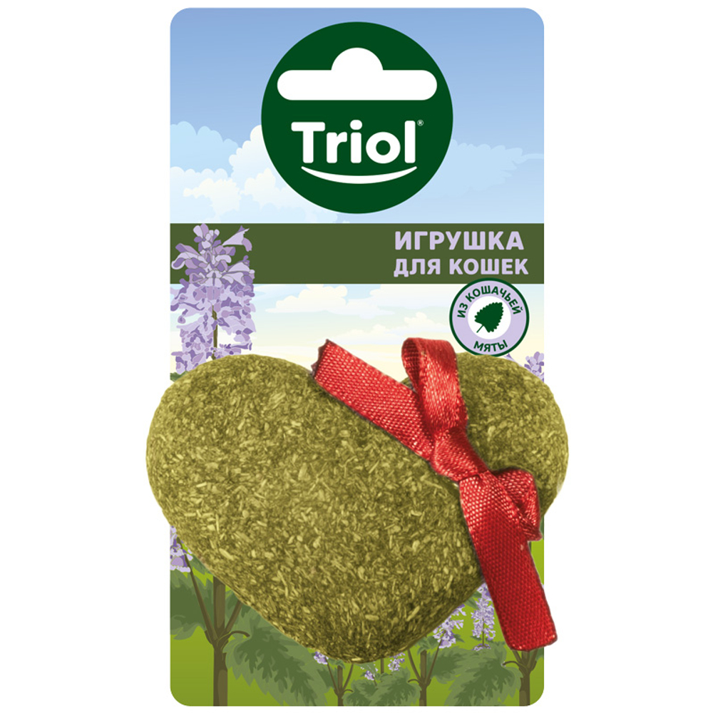 Игрушка для кошек из прессованной кошачьей мяты "Сердечко", 45мм, Triol