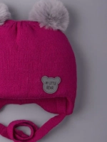 Шапка для девочки зимняя вязаная с ушками