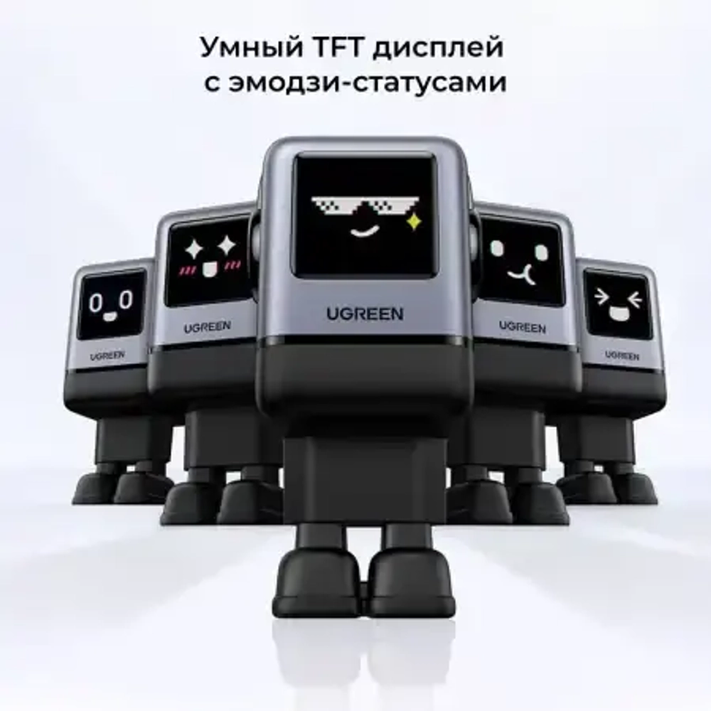 Зарядное устройство 3xUSB-C+1 USB, 100W, Nexode Robot GanN, UGREEN 45515B