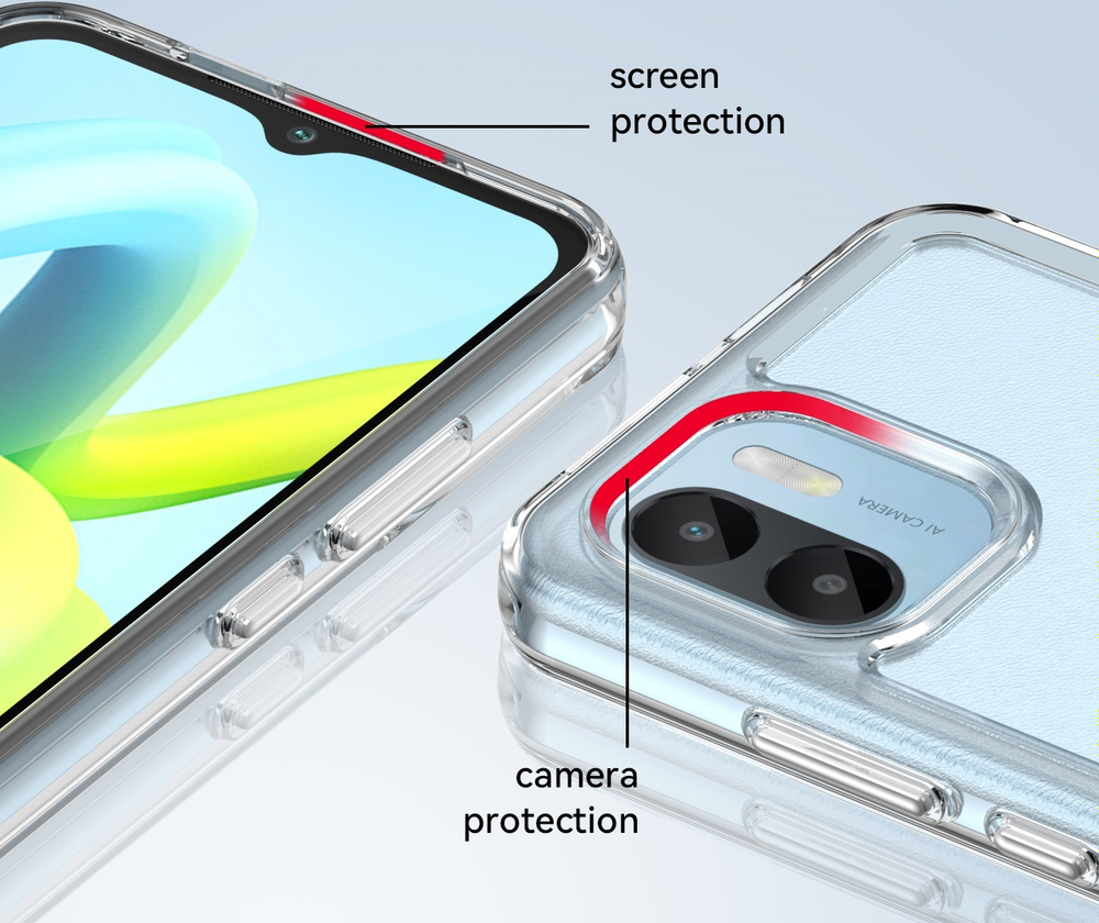 Мягкий защитный чехол для смартфона Xiaomi Redmi A1, увеличенные защитные свойства, мягкий отклик кнопок