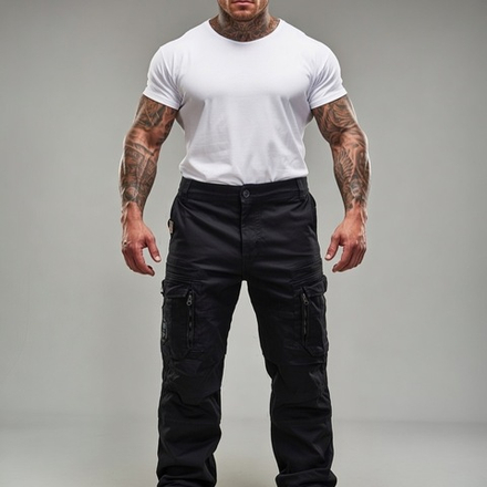 Карго штаны черные Yakuza Premium 3953