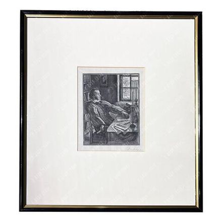 Фаворский В. А. Портрет А. С. Пушкина. Бумага, ксилография. 1955