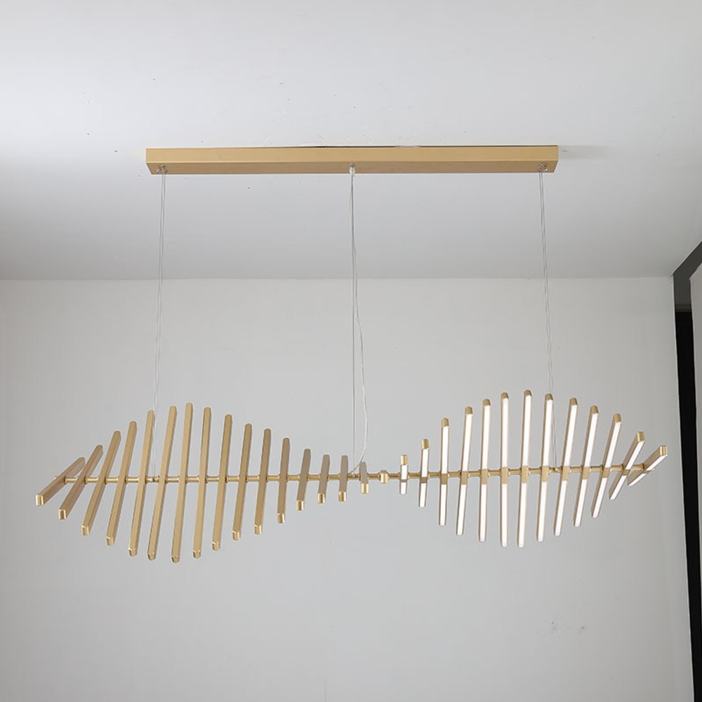 Pendant design lamp Rhythm by Vibia (gold)