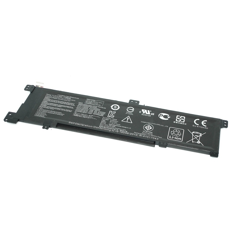 Аккумуляторная батарея для ноутбука Asus K401L (B31N1424) 11.4V 4110mAh черная
